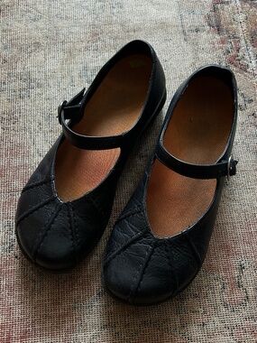 Vintage 90's Dansko Black Leather Mary Jane